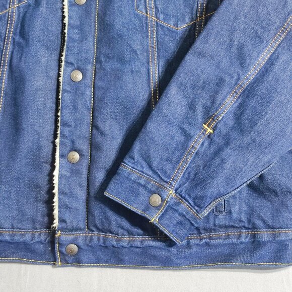 Levi's Type III Sherpa Trucker Jacket men's size XXL ink blue winter denim - Picture 12 of 14